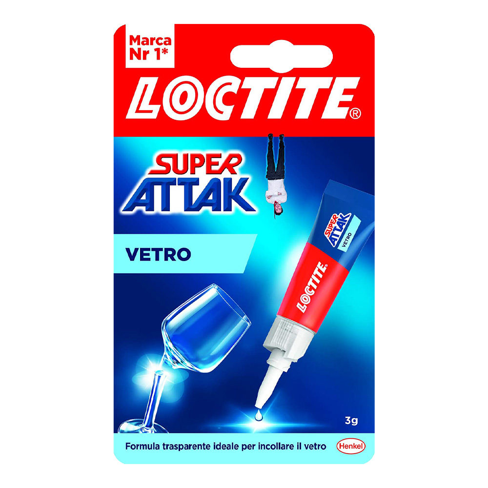 Adesivo istantaneo specifico per vetri super attak vetro loctite 3 g.